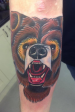 traditional colour bear tattoo